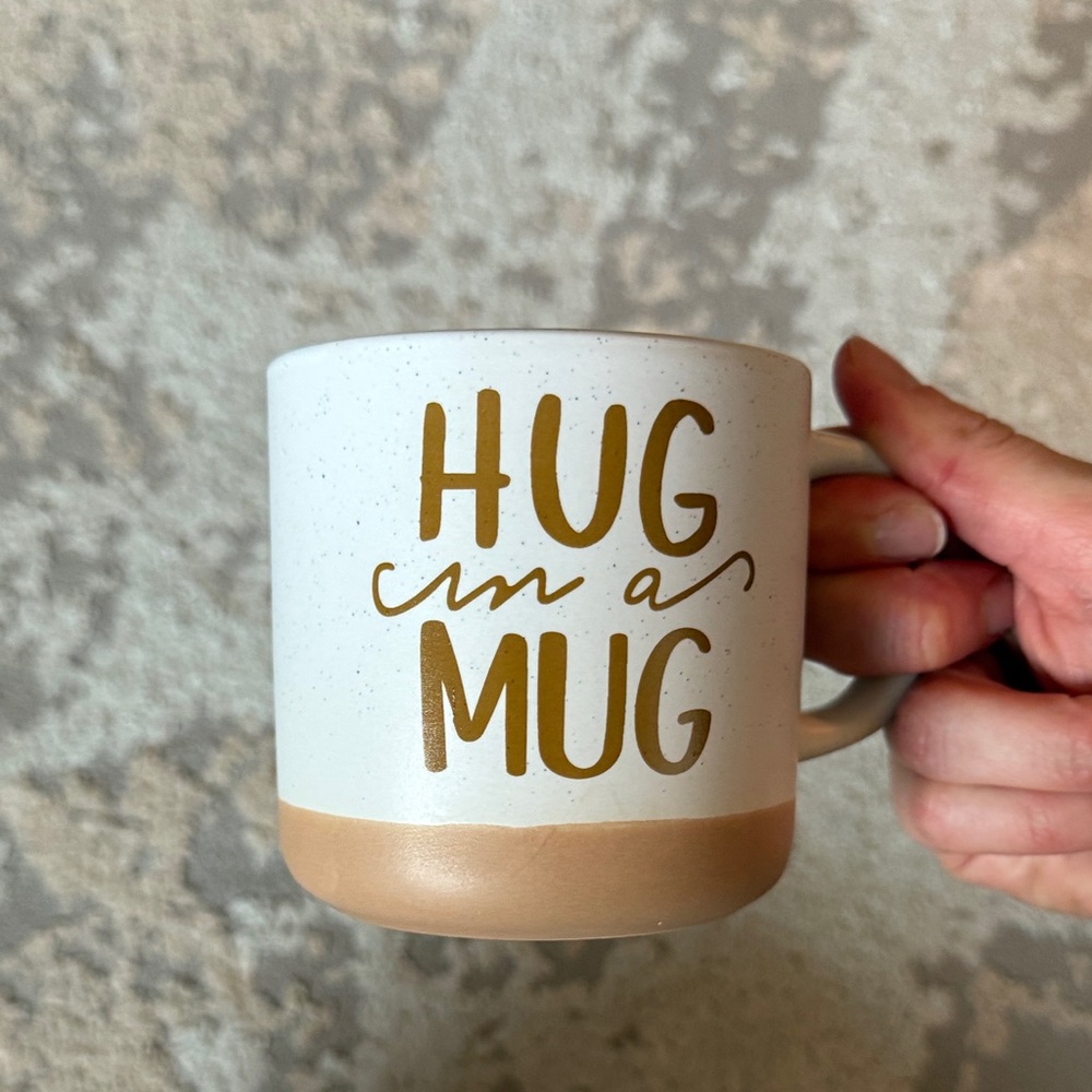 Hug in a Mug - Brown and Cream Ceramic Mug